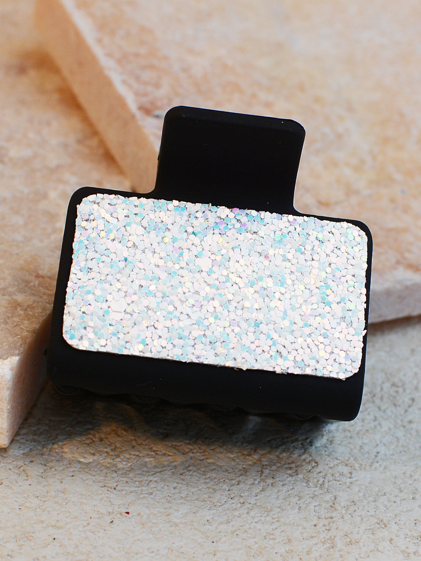 Wholesale Gretel Sequin PU Leather Hair Clip Shark Clip